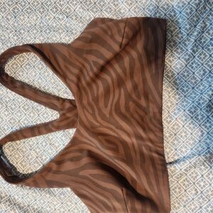All in Motion Brown Zebra Print Bra